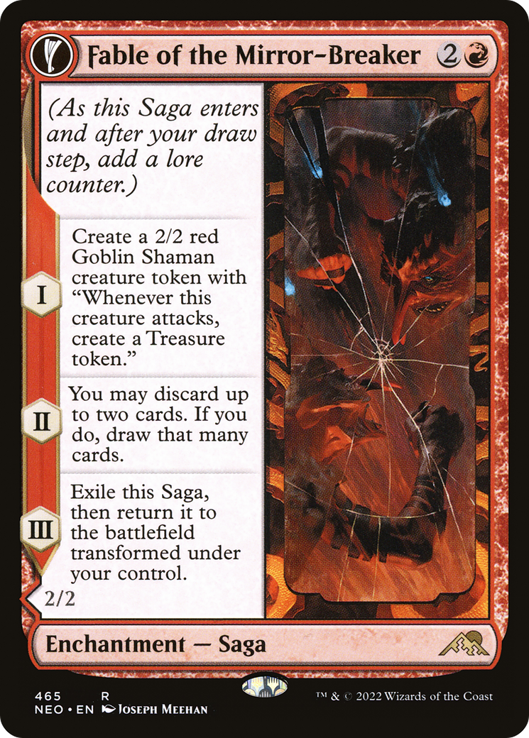 Fable of the Mirror-Breaker // Reflection of Kiki-Jiki (Extended Art) [Kamigawa: Neon Dynasty] Foil