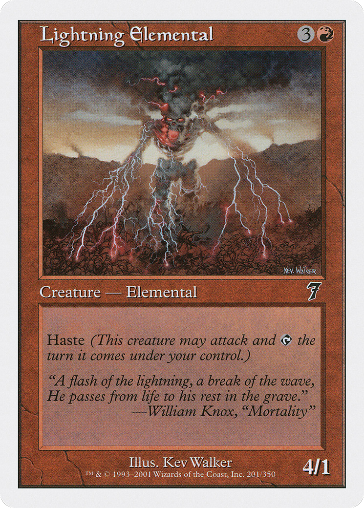 Lightning Elemental [Seventh Edition] Foil
