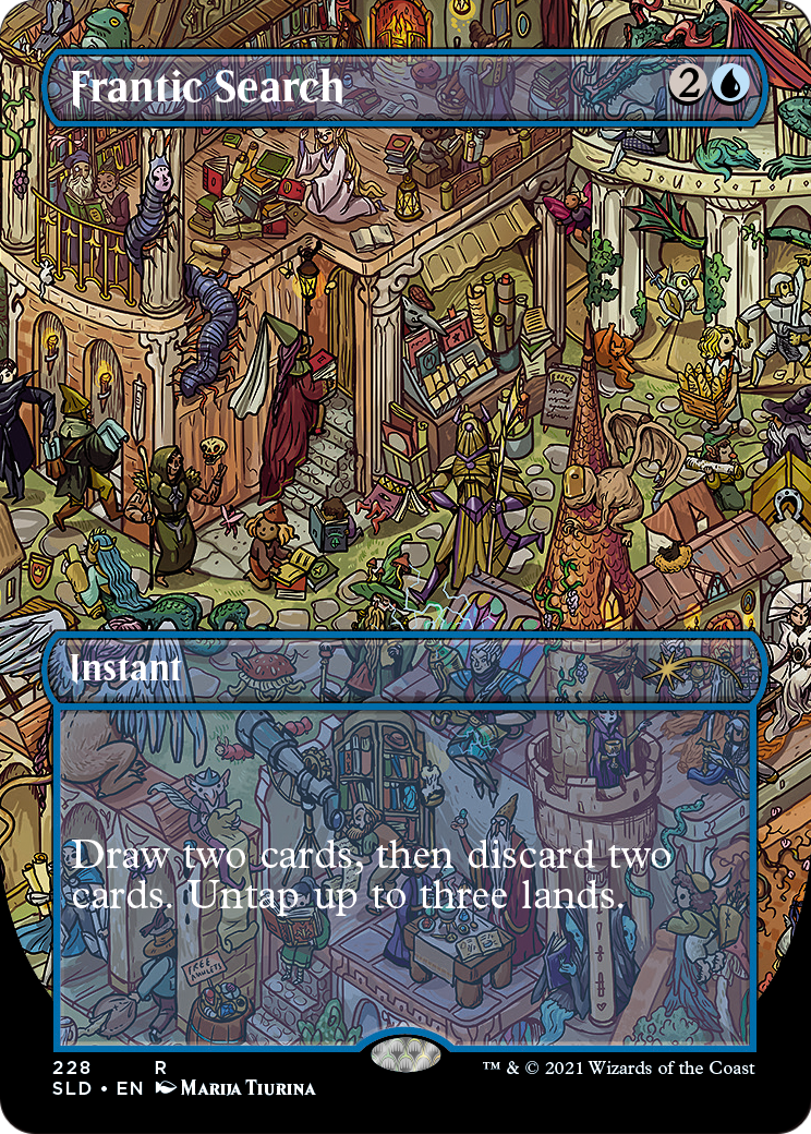 Frantic Search (Borderless) [Secret Lair Drop Series] Foil