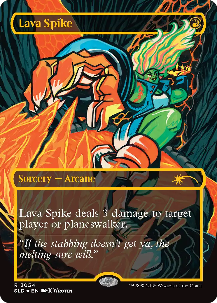 Lava Spike (2054) (Raised Foil) (2054) [Secret Lair Drop Series]