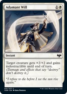 Adamant Will 1/277 (Innistrad: Crimson Vow)  - Foil
