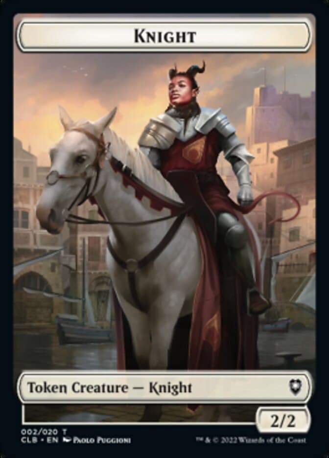 Treasure // Knight Double-Sided Token [Commander Legends: Battle for Baldur's Gate Tokens] Foil