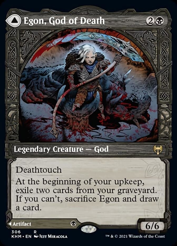 Egon, God of Death // Throne of Death (Showcase) [Kaldheim] Foil