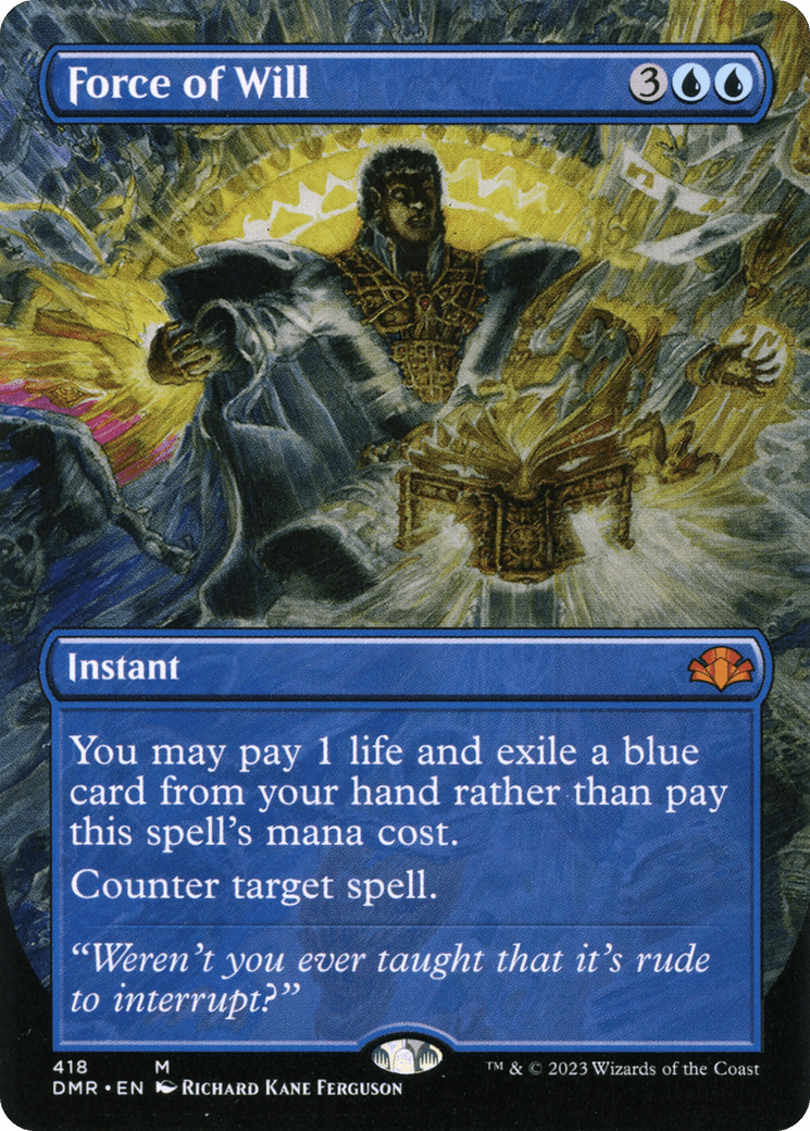 Force of Will (Borderless Alternate Art) [Dominaria Remastered]