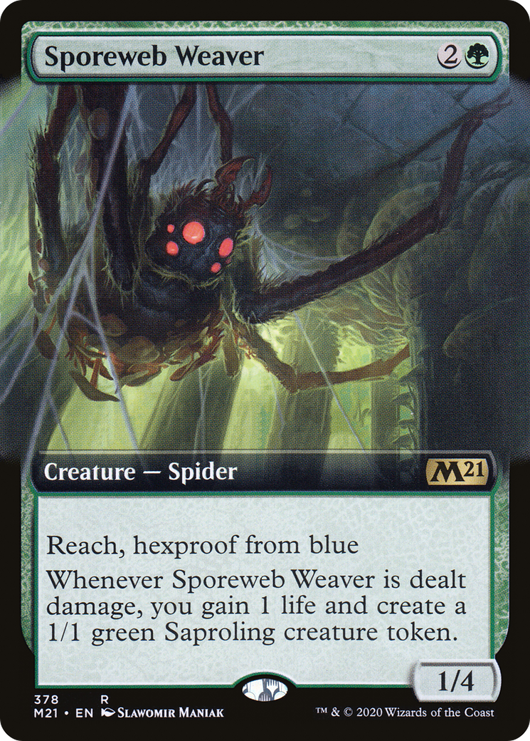 Sporeweb Weaver (Extended Art) [Core Set 2021] Foil