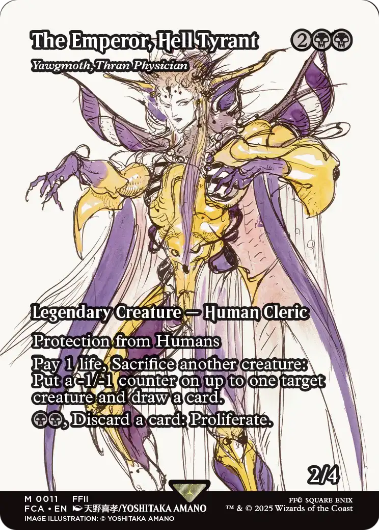 The Emperor, Hell Tyrant - Yawgmoth, Thran Physician (Showcase) (011) [FINAL FANTASY: Through the Ages]