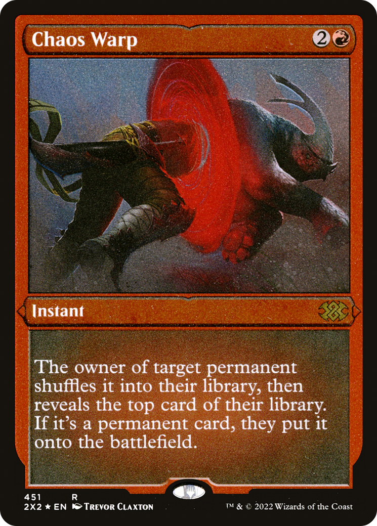 Chaos Warp (2X2-451) - Double Masters 2022 Etched Foil