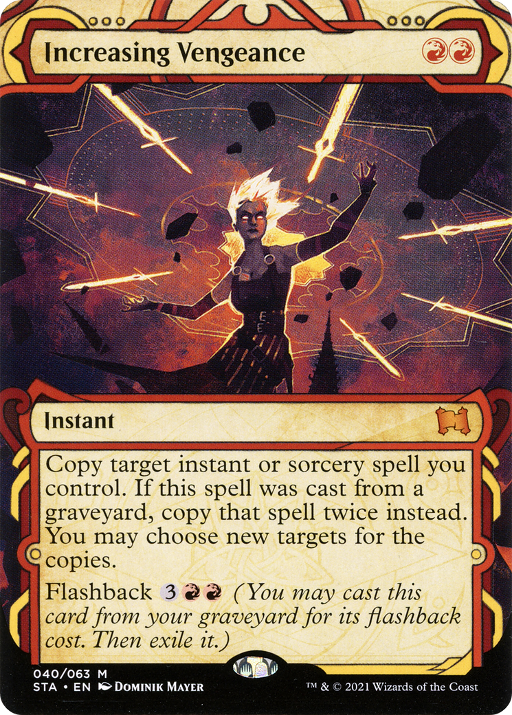 Increasing Vengeance (STA-040) - Strixhaven Mystical Archive: (Showcase) (Borderless) Etched Foil