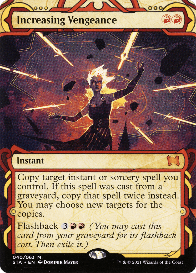 Increasing Vengeance (STA-040) - Strixhaven Mystical Archive: (Showcase) (Borderless) Etched Foil
