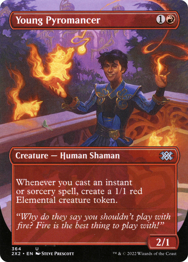 Young Pyromancer (Borderless Alternate Art) [Double Masters 2022] Foil