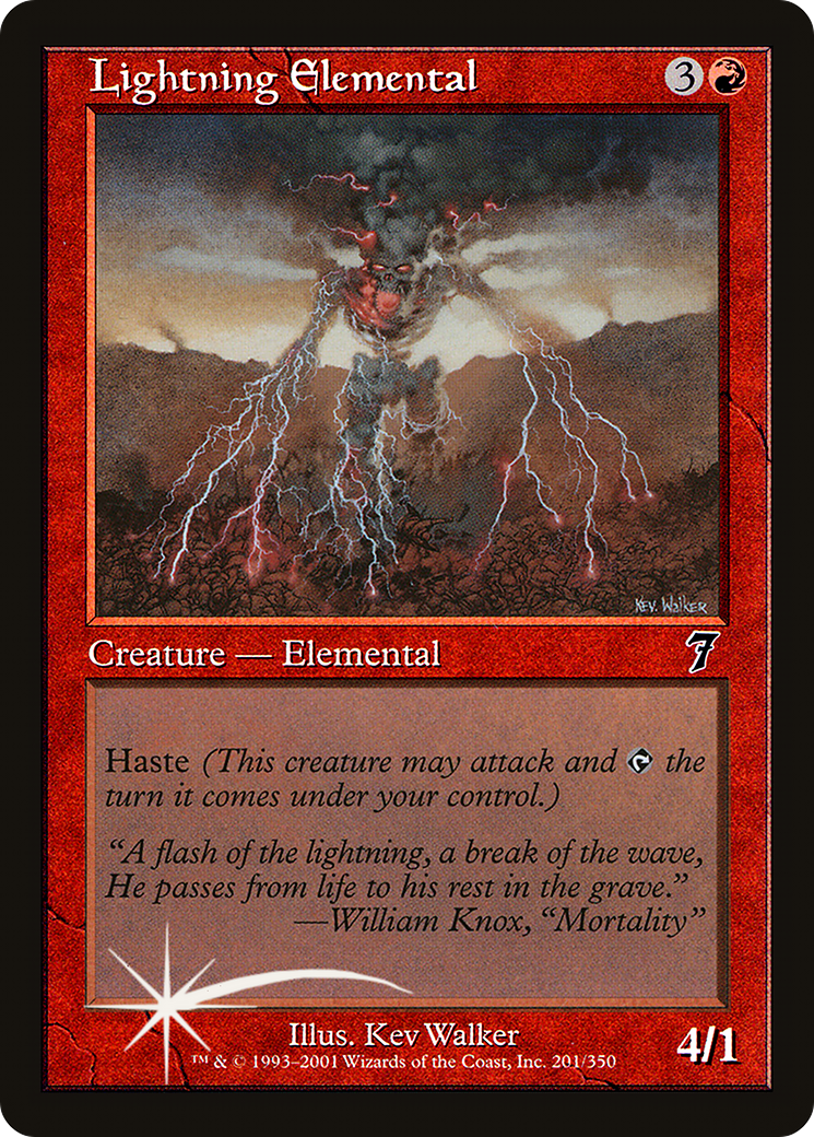 Lightning Elemental [Seventh Edition] Foil