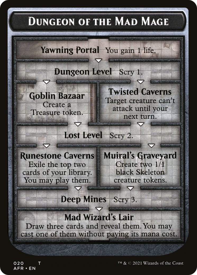 Dungeon of the Mad Mage |  Foil (020) [Adventures in the Forgotten Realms Tokens]