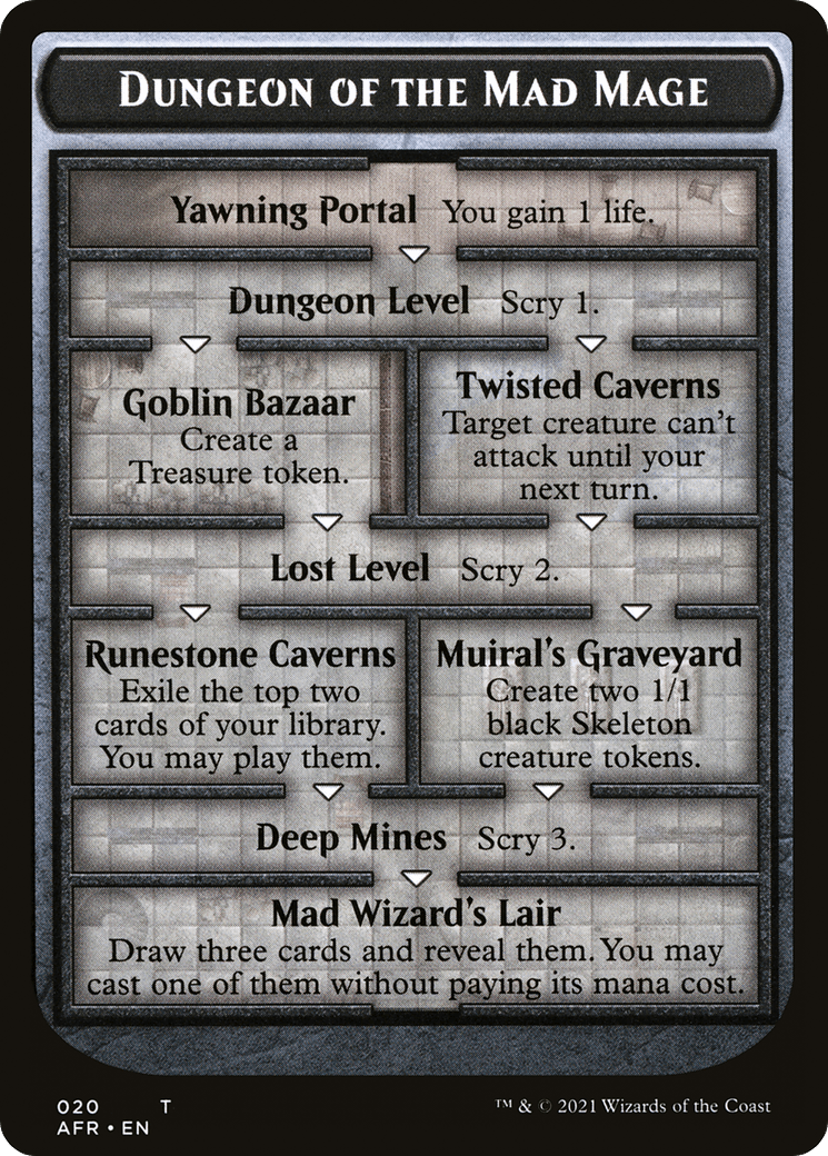 Dungeon of the Mad Mage |  Foil (020) [Adventures in the Forgotten Realms Tokens]