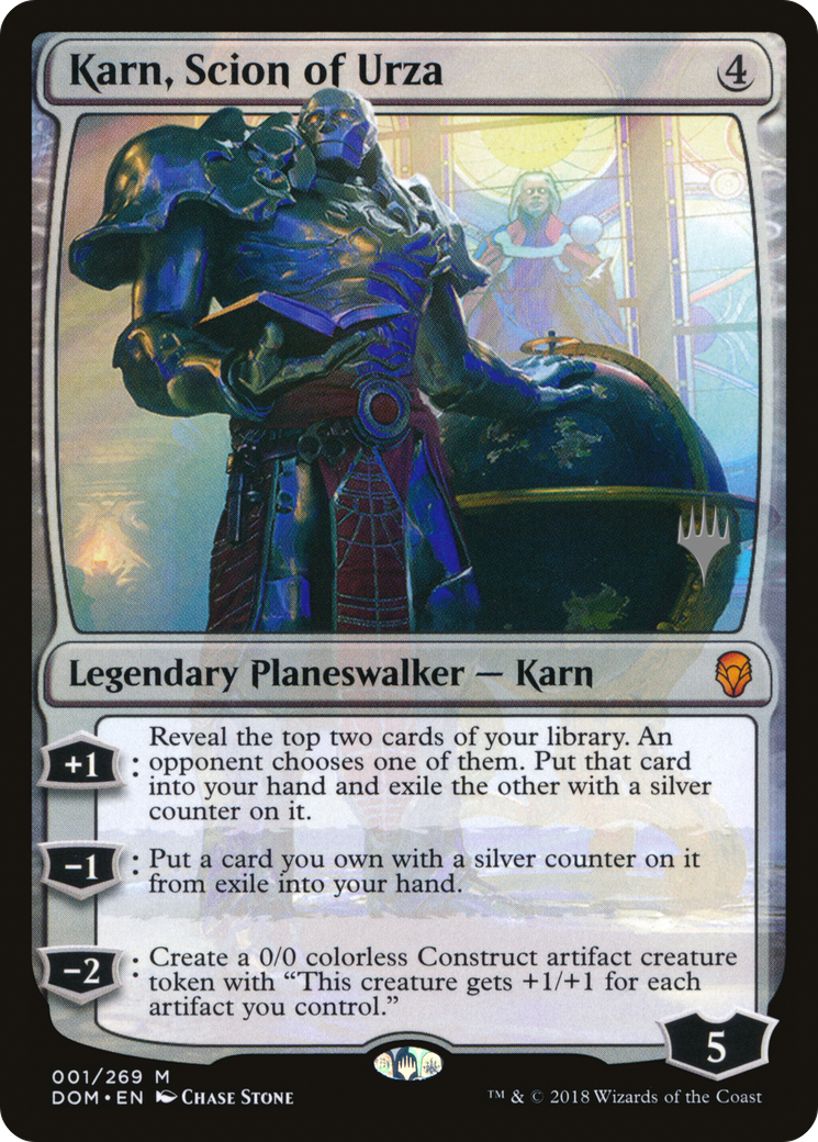 Karn, Scion of Urza (Promo Pack) [Dominaria Promos] Foil