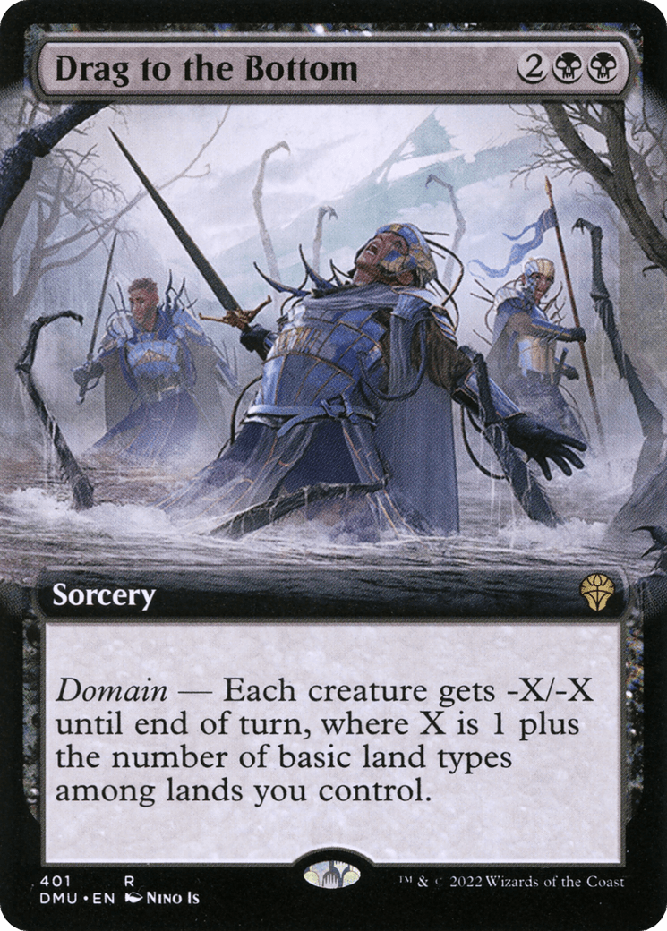 Drag to the Bottom (Extended Art) [Dominaria United] Foil