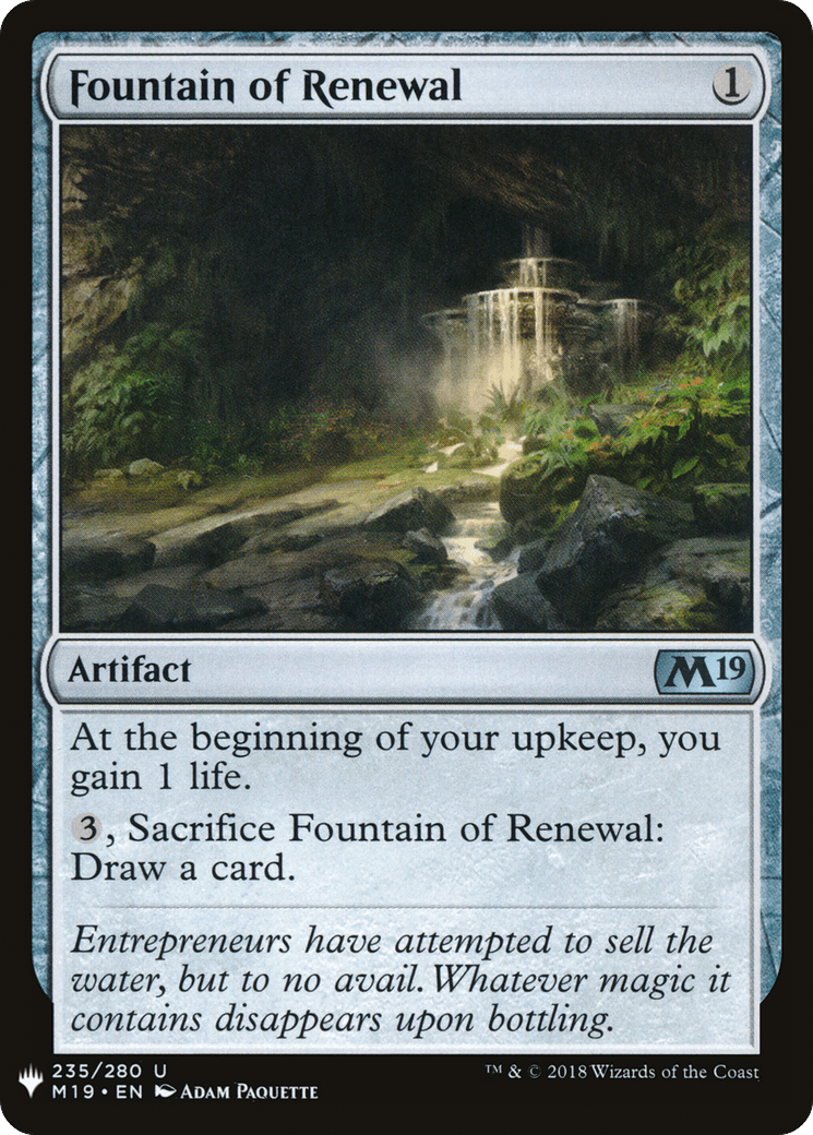 Fountain of Renewal |  (M19-235) [The List]