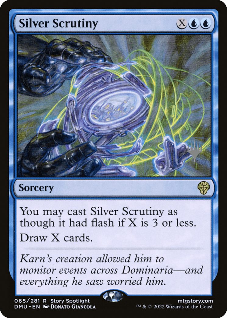 Silver Scrutiny (Promo Pack) [Dominaria United Promos] Foil