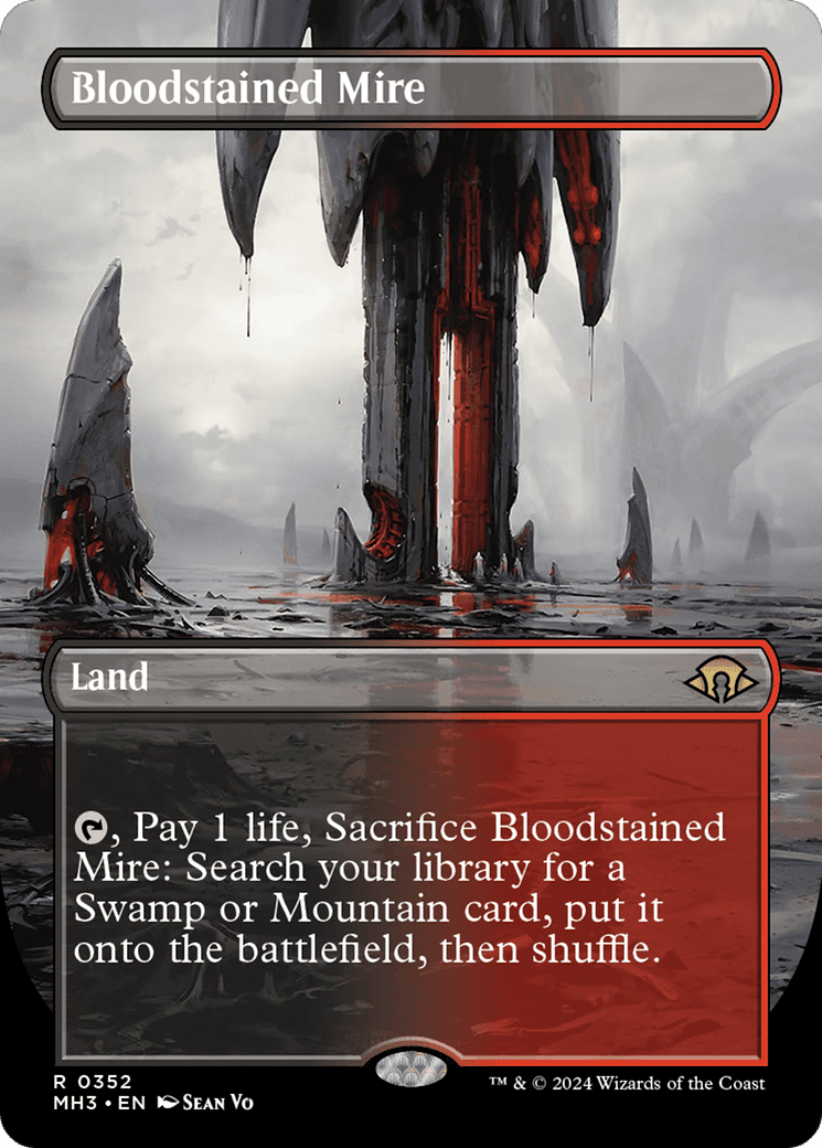 Bloodstained Mire (Borderless) [Modern Horizons 3] Foil