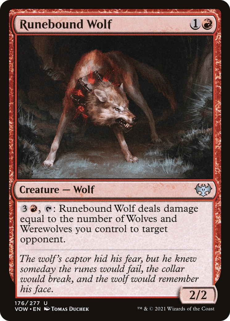 Runebound Wolf [Innistrad: Crimson Vow] Foil