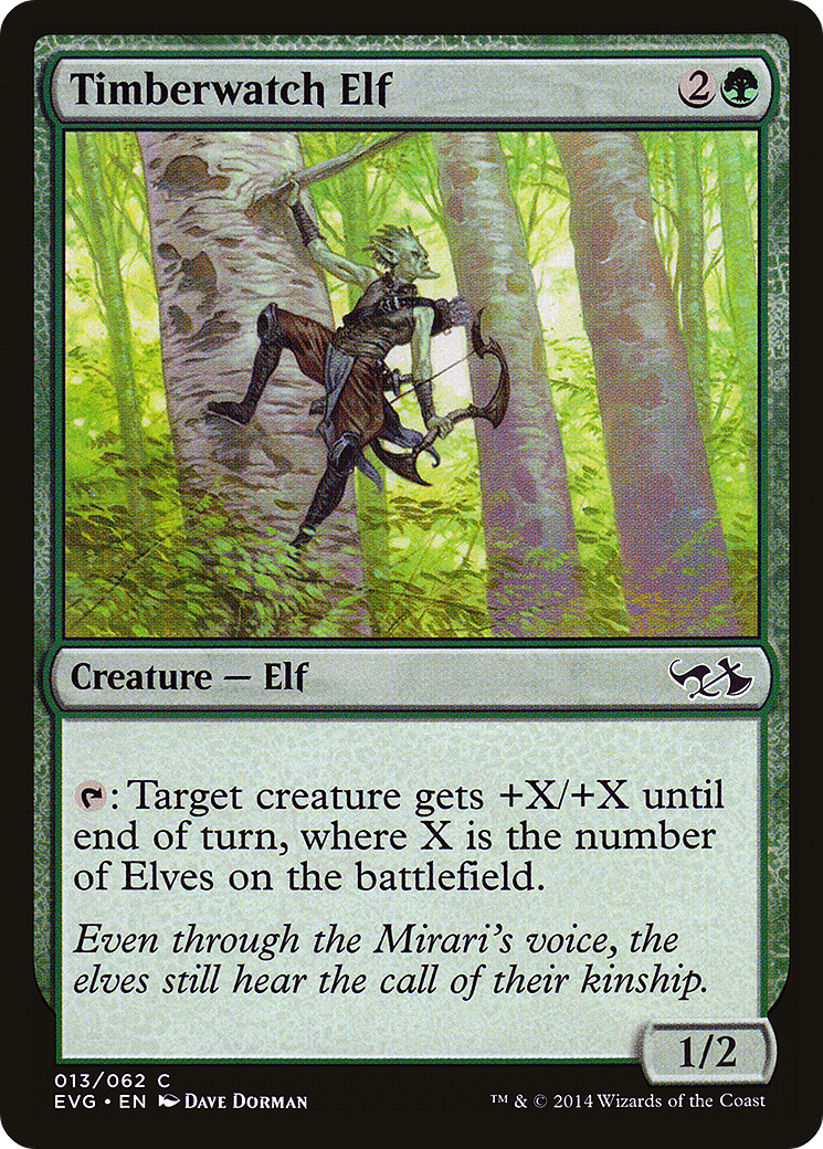 Timberwatch Elf (013) [Duel Decks Anthology: Elves vs. Goblins]  Foil