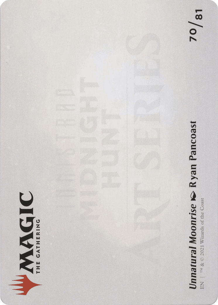 Unnatural Moonrise // Unnatural Moonrise (AMID-070) - Midnight Hunt Art Series (Borderless) Foil