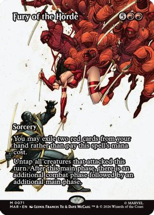 Fury of the Horde (Borderless) |  Foil (071) [Marvel Universe Eternal-Legal]