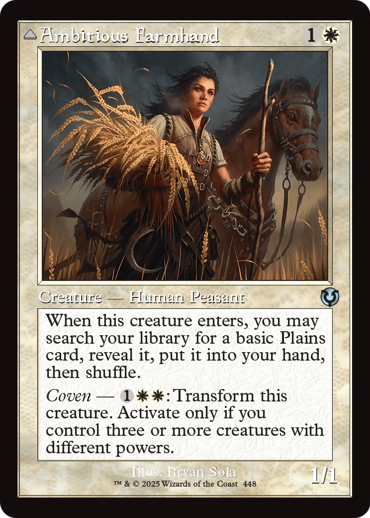 Ambitious Farmhand // Seasoned Cathar (Retro Frame) (-448) [Innistrad Remastered]  Foil