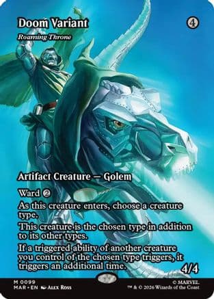 Doom Variant - Roaming Throne (Borderless) |  Foil (099) [Marvel Universe Eternal-Legal]