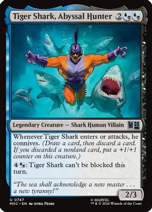 Tiger Shark, Abyssal Hunter |  Foil (747) [Commander: Marvel Super Heroes]