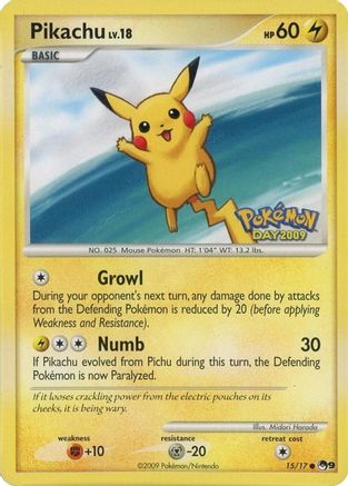 Pikachu (Pokemon Day 2009) 015/017 - POP Series 9