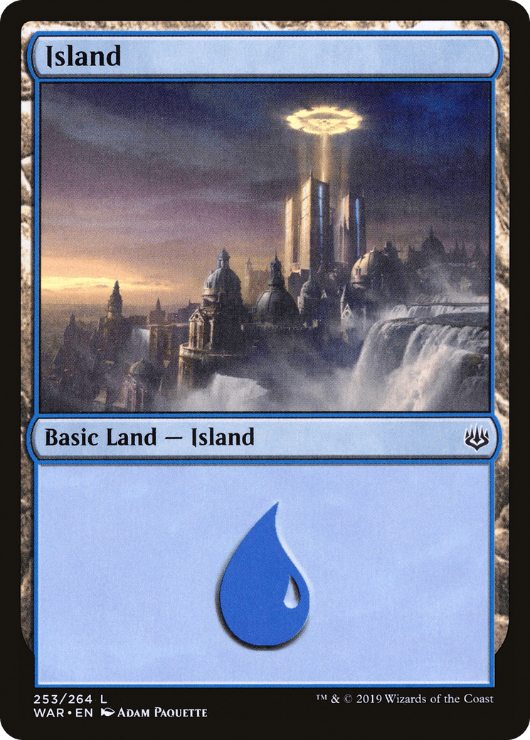 Island (253) [War of the Spark] Foil