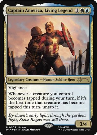Captain America, Living Legend |  Foil (003) [Media Promos]