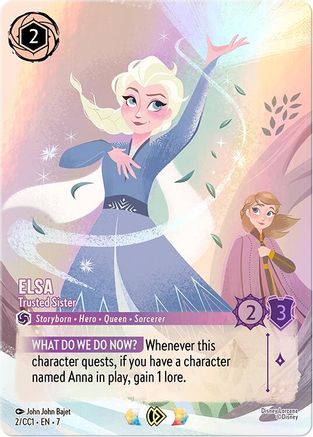 Elsa - Trusted Sister | Holofoil (2) [Disney Lorcana Promo Cards]