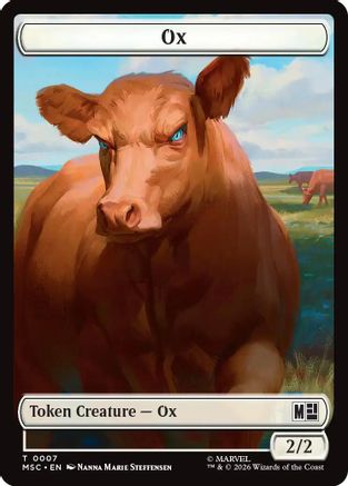 Ox (007) // Construct (014) Double-Sided Token |  (7 // 14) [Commander: Marvel Super Heroes]