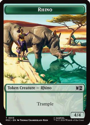 Rhino (013) // Beast (011) Double-Sided Token |  (13 // 11) [Commander: Marvel Super Heroes]