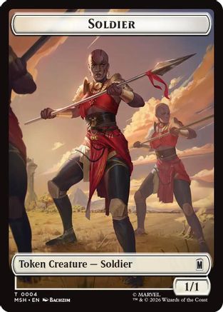 Soldier // Insect Double-Sided Token |  (4 // 12) [Marvel Super Heroes]