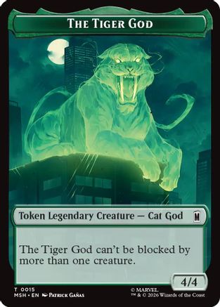 The Tiger God // Sturdy Shield Double-Sided Token |  (15 // 21) [Marvel Super Heroes]