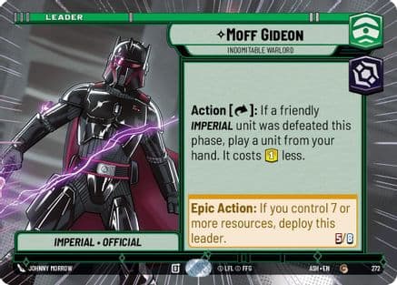 Moff Gideon - Indomitable Warlord (Hyperspace) |  (272)  [Ashes of the Empire]