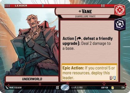 Vane - Quarrelsome Pirate (Hyperspace) |  (276)  [Ashes of the Empire]