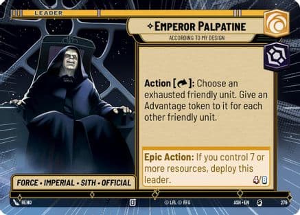 Emperor Palpatine - According to My Design (Hyperspace) |  (279)  [Ashes of the Empire]