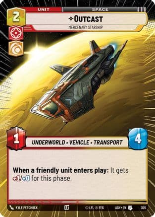 Outcast - Mercenary Starship (Hyperspace) |  (305)  [Ashes of the Empire]
