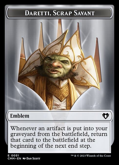 City's Blessing // Emblem - Daretti, Scrap Savant Double-Sided Token [Commander Masters Tokens] Foil