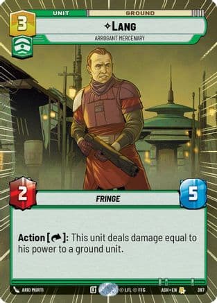 Lang - Arrogant Mercenary (Hyperspace) |  (387)  [Ashes of the Empire]