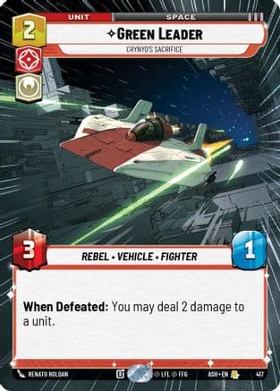 Green Leader - Crynyd's Sacrifice (Hyperspace) |  (417)  [Ashes of the Empire]