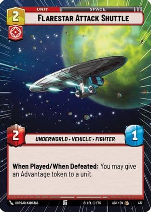 Flarestar Attack Shuttle (Hyperspace) |  (431)  [Ashes of the Empire]