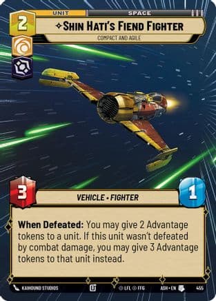 Shin Hati's Fiend Fighter - Compact and Agile (Hyperspace) |  (455)  [Ashes of the Empire]