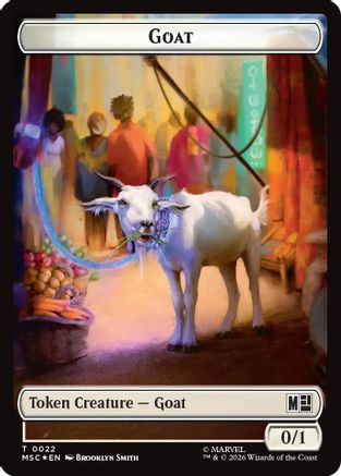 Goat // Soldier Double-Sided Token (Surge Foil) |  Foil (22 // 23) [Commander: Marvel Super Heroes]