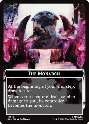The Monarch (016) // Vibranium (031) Double-Sided Token (Surge Foil) |  Foil (16 // 31) [Commander: Marvel Super Heroes]