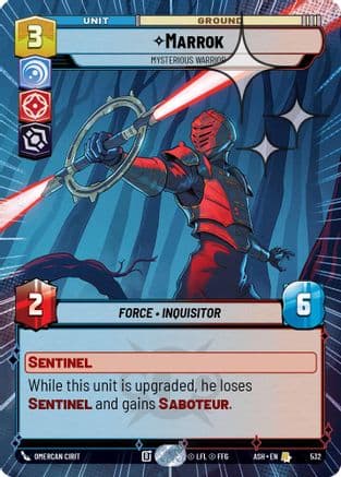 Marrok - Mysterious Warrior (Hyperspace Foil) | Foil (532)  [Ashes of the Empire]