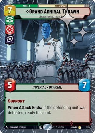Grand Admiral Thrawn - Orchestrating His Return (Hyperspace Foil) | Foil (535)  [Ashes of the Empire]
